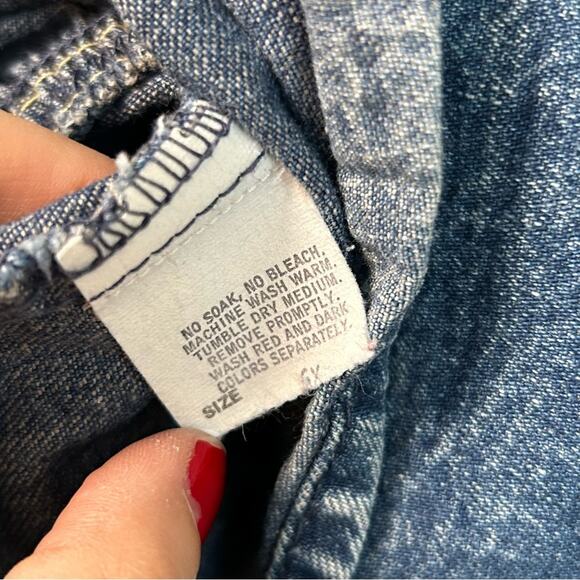 OshKosh B’Gosh Girls Vintage Denim Overall Dress - Picture 6 of 7